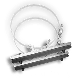 Bordbeugelset VARIABEL voor G2000- of DOR-borden - RVS klemband (set 2 stuks)