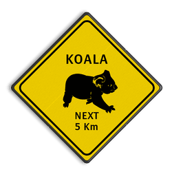 Verkeersbord Australië - KOALA