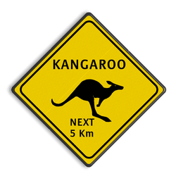 Verkeersbord Australië - KANGAROO