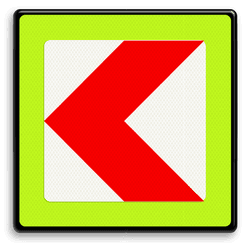 Verkeersbord RVV BB12lf - fluor rand