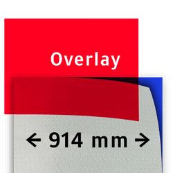 Transparant overlay rood 914mm breed