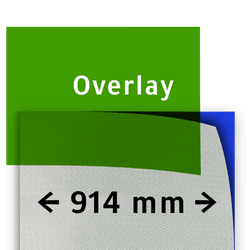 Transparant overlay groen 914mm breed