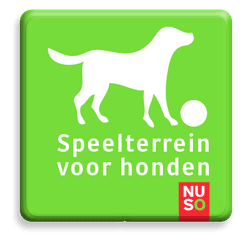 Tekstbord 400x400mm NUSO honden speelgebied