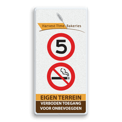 Rechtopstaand informatiebord 500x1000mm met pictogrammen