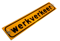 Werkverkeer zuignap bord 500x100mm reflecterend