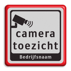 Tekstbord Cameratoezicht | Bedrijfsnaam MINI