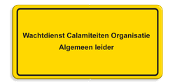 Tekstbord geel/zwart 2 regelig + kader