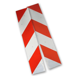 Marquage pour conteneur rouge/blanc classe 2 (kit 2pcs / 1 côté)