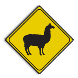 Verkeersbord Australië - LAMA