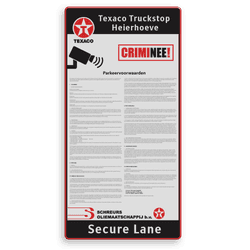 Informatiebord truckstop - CRIMNEE - 1000x2000x28mm Entree