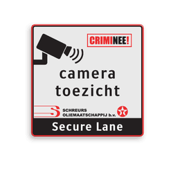 Tekstbord Cameratoezicht | CRIMINEE | LOGO