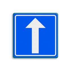 Verkeersbord RVV C2 eenrichtingsweg - BELGIË