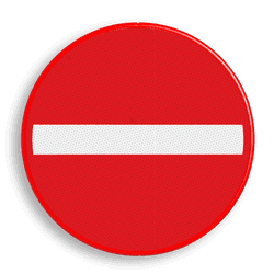 Verkeersbord RVV C1 inrijverbod - BELGIË