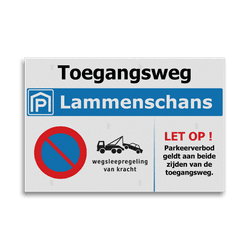 Vlak informatiepaneel 1500x1000mm Toegangsweg parkeergarage