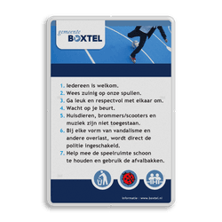 Informatiebord met huis- of spelregels