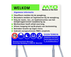 Informatiebord eigen terrein - vlak op frame | Martens en Van Oord