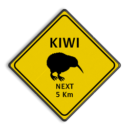 Verkeersbord Australië - KIWI
