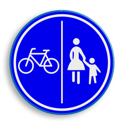 Verkeersbord gecombineerd fiets / voetpad | Duitse uitvoering