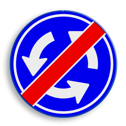 Verkeersbord D01 - Einde rotonde