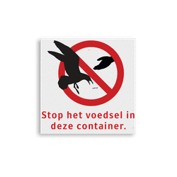 Sticker 300x300mm  Voederverbod - Vlaardingen