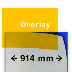 Transparant overlay geel 914mm breed