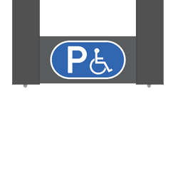 Verwijsbord 40x20cm AUTO grijs met wit en blauw