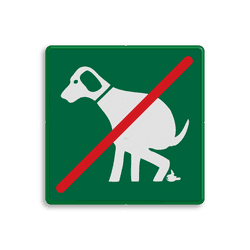 Verkeersbord - geen honden uitlaten