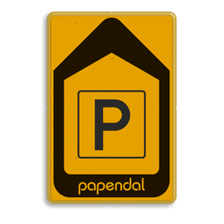 Verkeersbord WIU T201 FLUOR geel/zwart + LOGO Papendal