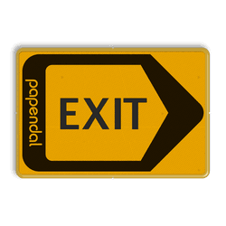 Verkeersbord WIU T201b FLUOR geel/zwart + LOGO Papendal