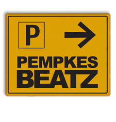 Tijdelijk routebord parkeren met logo evenement
