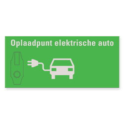 Aluminium HAAKS gezet bord 2400x1150mm Oplaadpunt - Geel-Groen ontwerp