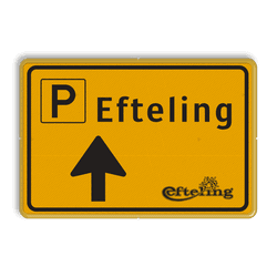 Omleidingsbord geel/zwart in huisstijl - reflecterend