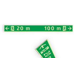 Vluchtroutepaneel 1800x150x2mm luminicerend