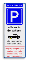 Verkeersbord 400x1000mm ET-E04-txt-WKR-calamiteiten