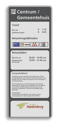 Parkeer- informatiebord rechthoek 5:2  full-colour opdruk