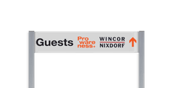 Parkeerroutebord type TS met logo en/of eigen ontwerp
