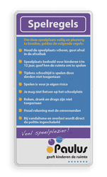 Informatiebord spelregels + logo full-colour opdruk