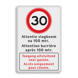 2-talig Informatiebord met snelheid en tekst toegang