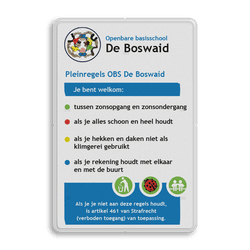 Schoolpleinbord 3:2  full-colour reglementen