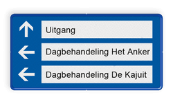 Bewegwijzering 2:1  UMC - 3 bestemmingen