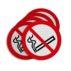 Stickerset van 5 stuks roken verboden