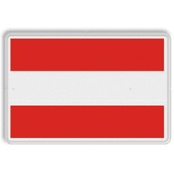 Scheepvaartbord BPR A.1 - Invaart, uitvaart of doorvaart verboden