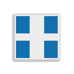 Scheepvaartbord BPR E.9a t/m E. 9i - Aanduiding hoofdwater(s) en nevenvaarwater(s)