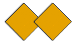 Scheepvaartbord BPR D.1b - Aanbevolen doorvaartopening, doorvaart uit tegengestelde richting verboden (2 stuks)