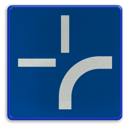 Verkeersbord België B00 - Onderbord curve weg