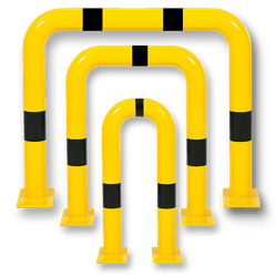 Arceau de protection flexible en acier &Oslash; 76 mm &ndash; Jaune/noir