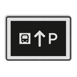Verwijsbord zwart/wit - Route - Bataviastad