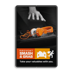 Campagnebord reflecterend - SMASH & GRAB - 003 Koptelefoon