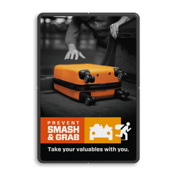 Campagnebord reflecterend - SMASH & GRAB - 005 Koffer