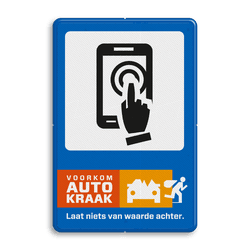 Campagnebord reflecterend - VOORKOM AUTOKRAAK - 007 Tablet - icon